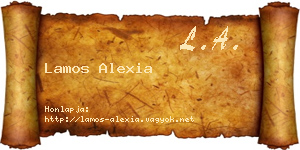 Lamos Alexia névjegykártya